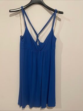 Forever 21 Cobalt Blue Braided-Strap Sundress